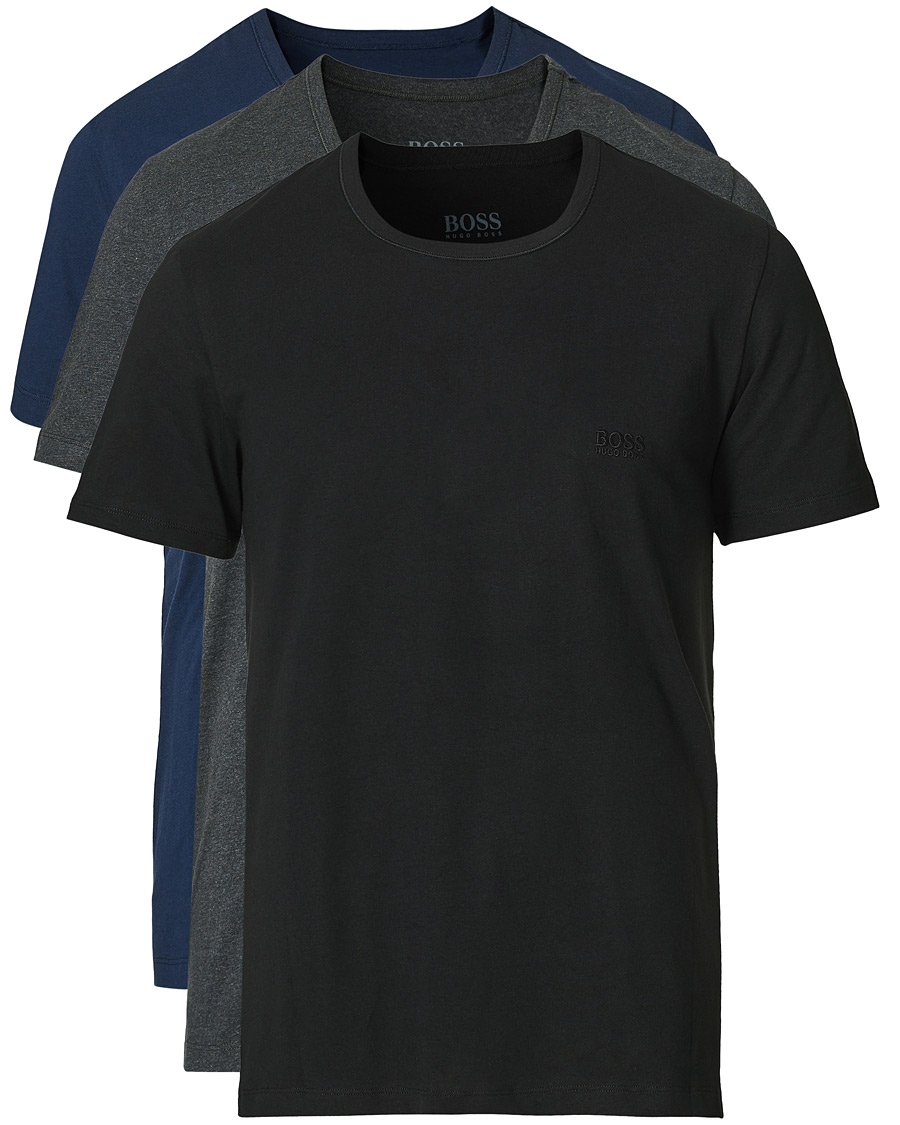 Homme | T-shirts | BOSS BLACK | BOSS 3-Pack T-shirts Navy/Grey/Black