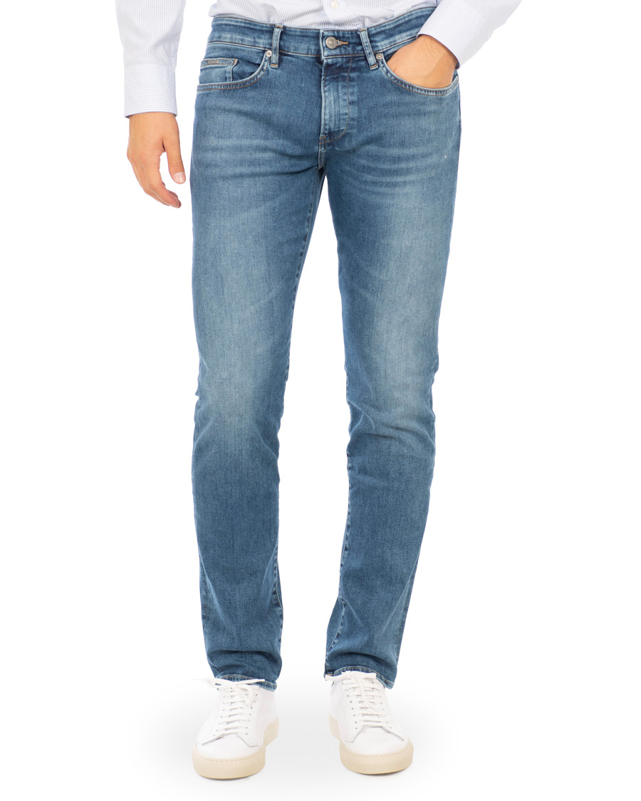 Homme | Jeans | BOSS BLACK | BOSS Delaware Candiani Stretch Jeans Light Blue