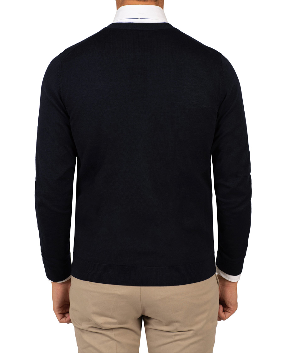 Heren | Truien | BOSS BLACK | BOSS Mardon Extra Fine Merino Cardigan Dark Navy
