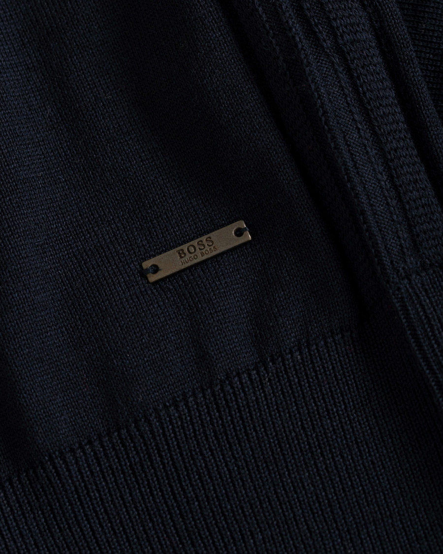 Heren | Truien | BOSS BLACK | BOSS Mardon Extra Fine Merino Cardigan Dark Navy