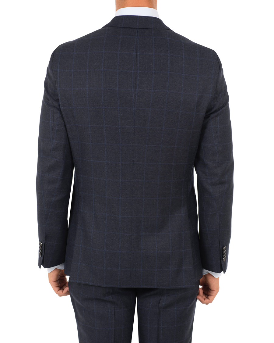Homme | Costumes | BOSS BLACK | BOSS Johnstons/Lenon Check Wool Suit Open Blue