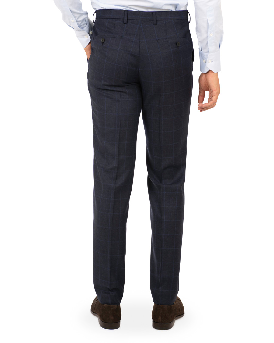 Homme | Costumes | BOSS BLACK | BOSS Johnstons/Lenon Check Wool Suit Open Blue