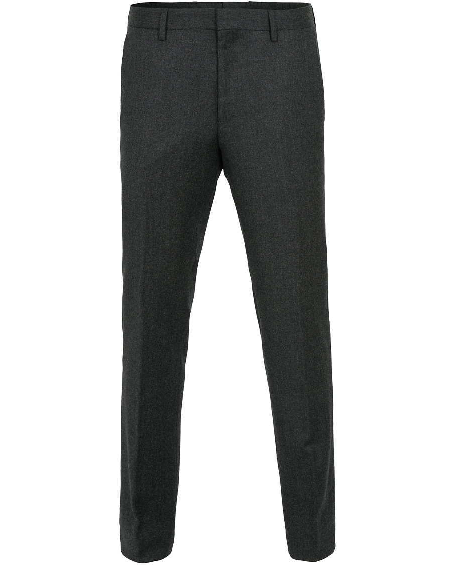 Heren | Broeken | BOSS BLACK | BOSS Gains Washable Stretch Flannel Trousers Open Grey