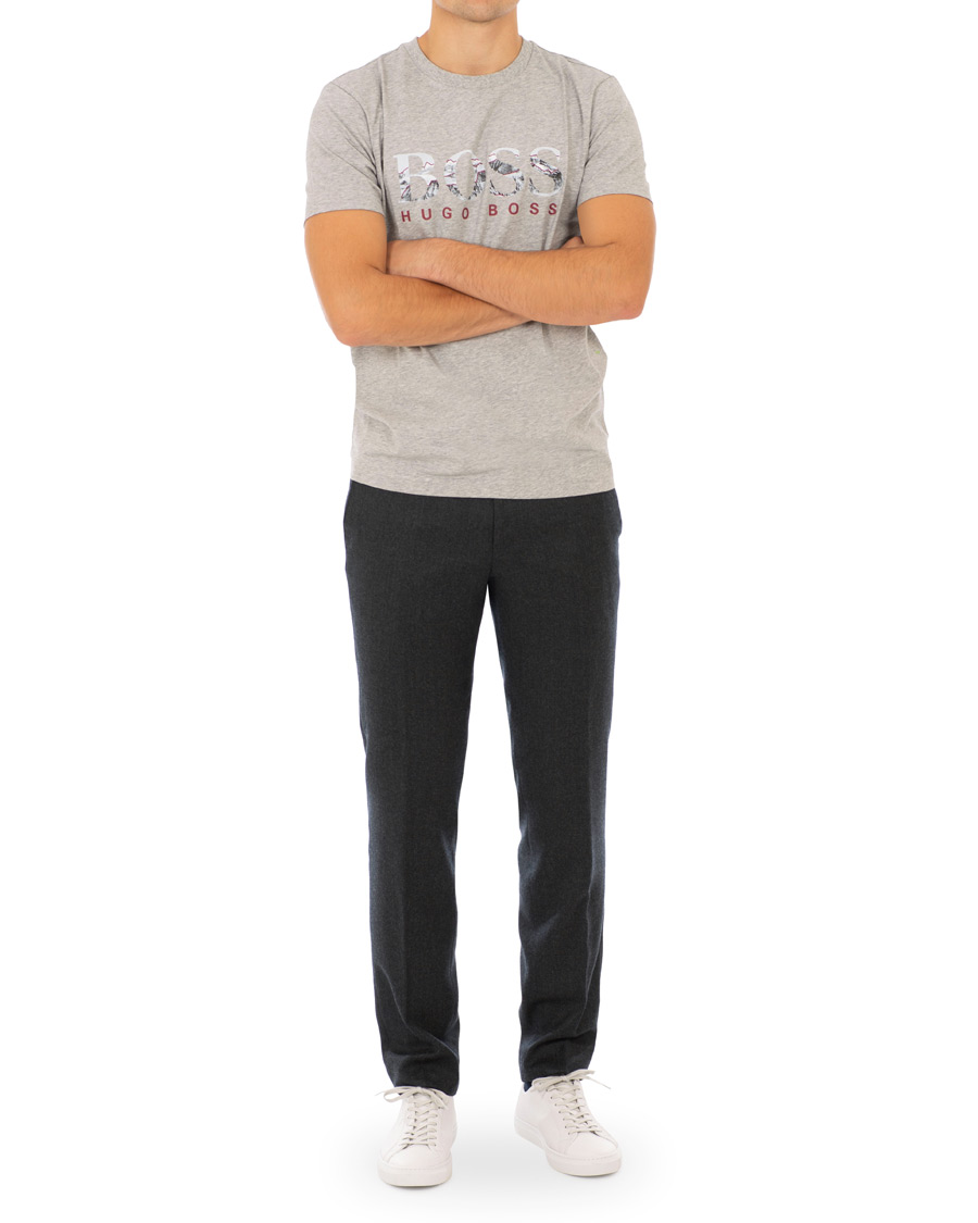 Heren | Broeken | BOSS BLACK | BOSS Gains Washable Stretch Flannel Trousers Open Grey