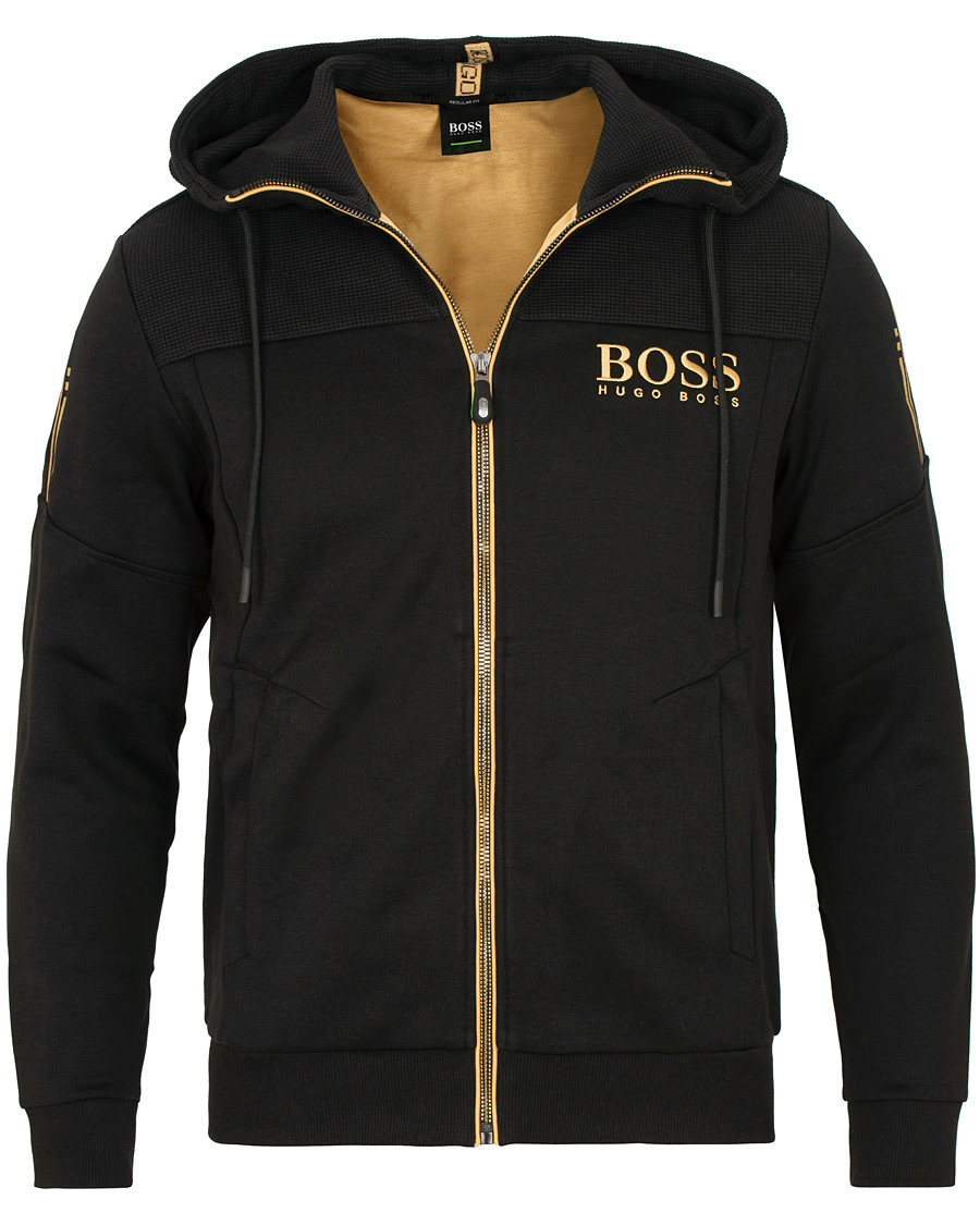 Homme | Pulls Et Tricots | BOSS GREEN | BOSS Athleisure Saggy Full Zip Hoodie Black