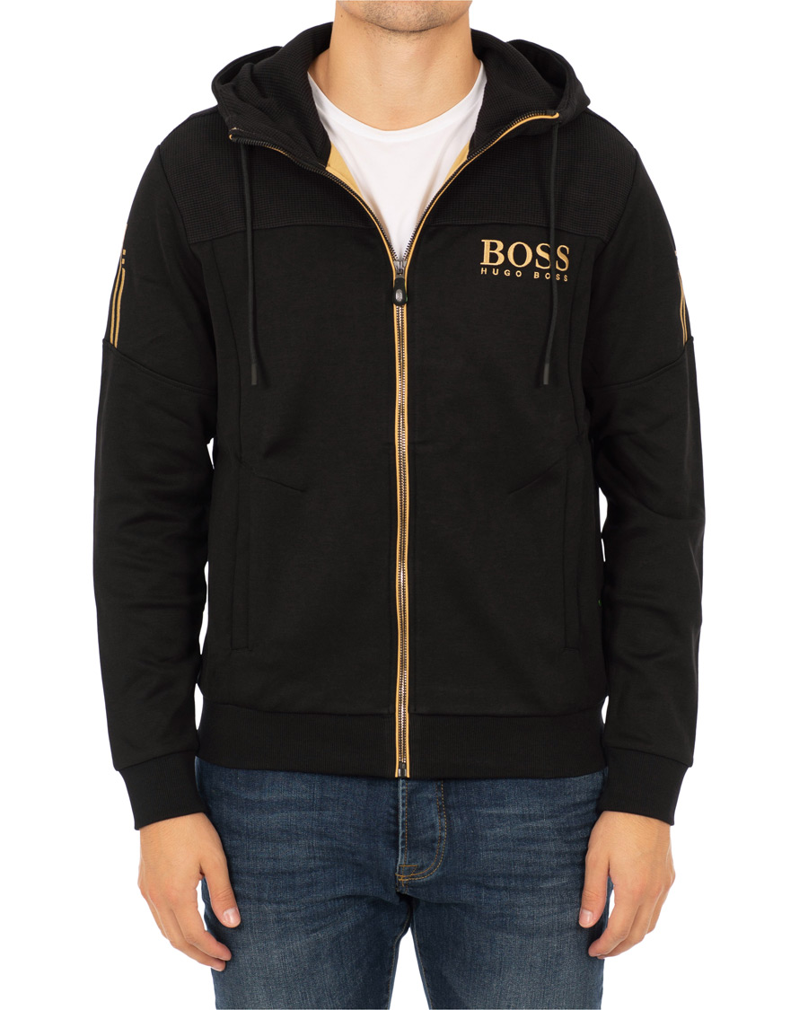 Homme | Pulls Et Tricots | BOSS GREEN | BOSS Athleisure Saggy Full Zip Hoodie Black