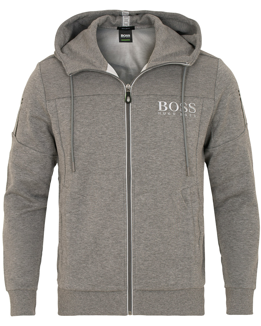 Homme | Pulls Et Tricots | BOSS GREEN | BOSS Athleisure Saggy Full Zip Hoodie Mid Melange