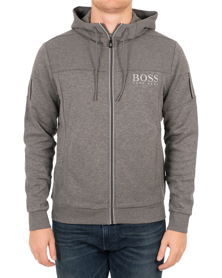 Homme | Pulls Et Tricots | BOSS GREEN | BOSS Athleisure Saggy Full Zip Hoodie Mid Melange