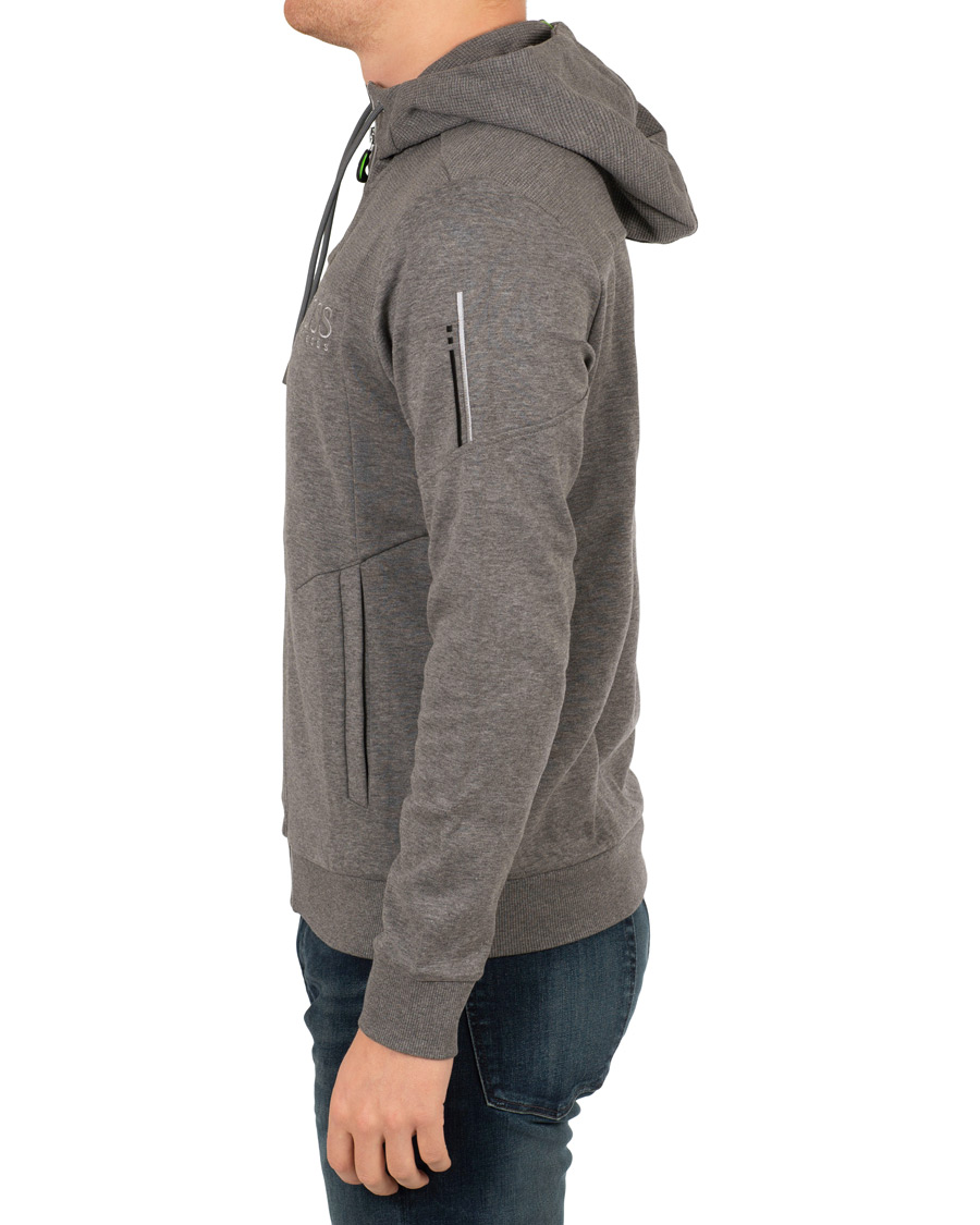 Homme | Pulls Et Tricots | BOSS GREEN | BOSS Athleisure Saggy Full Zip Hoodie Mid Melange