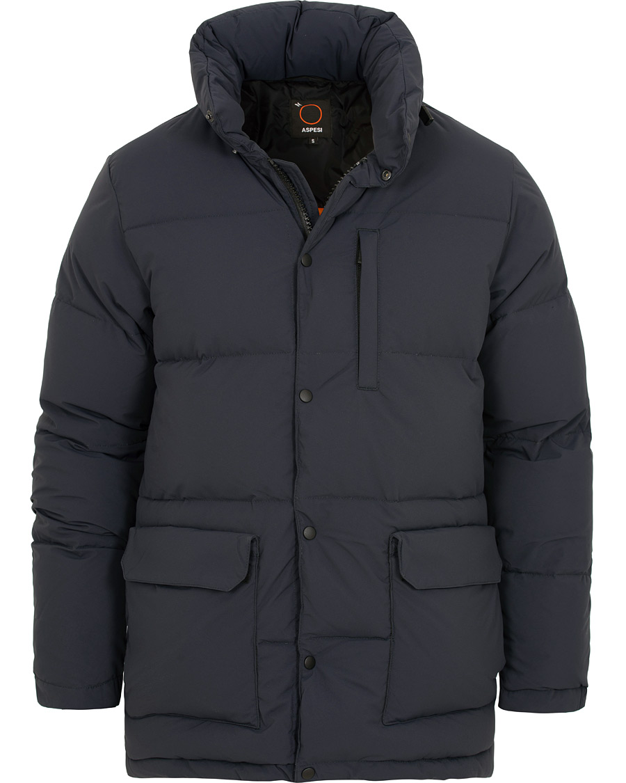 Homme | Manteaux Et Vestes | Aspesi | Moschino Down Hooded Jacket Navy