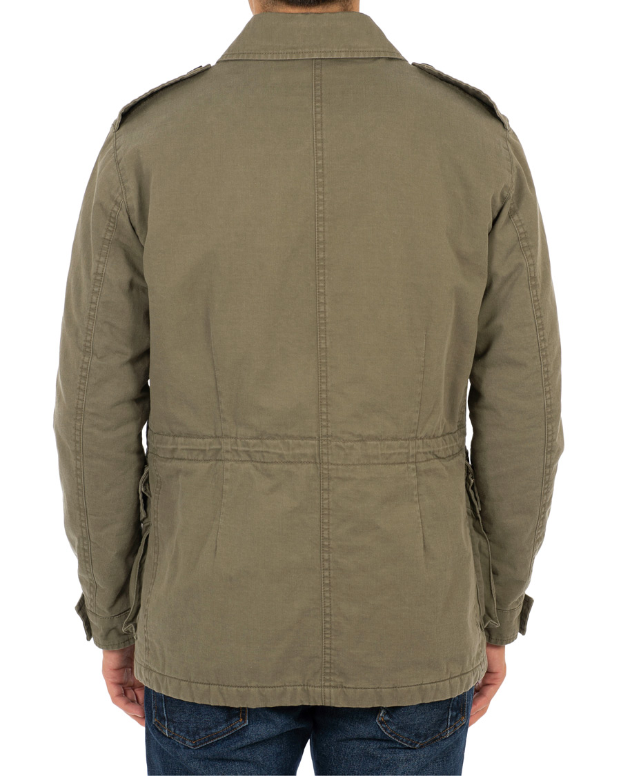 Heren | Jassen | Aspesi | Vancouver Lined Cotton Field Jacket Army Green