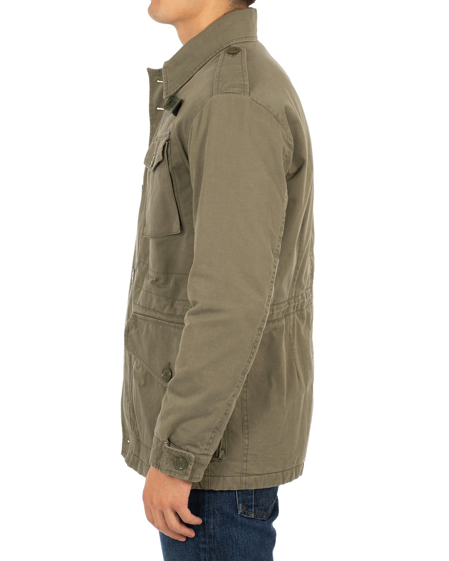 Heren | Jassen | Aspesi | Vancouver Lined Cotton Field Jacket Army Green