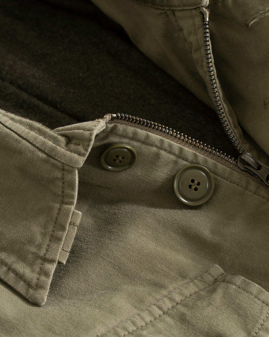 Heren | Jassen | Aspesi | Vancouver Lined Cotton Field Jacket Army Green