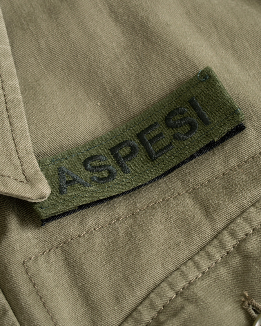 Heren | Jassen | Aspesi | Vancouver Lined Cotton Field Jacket Army Green