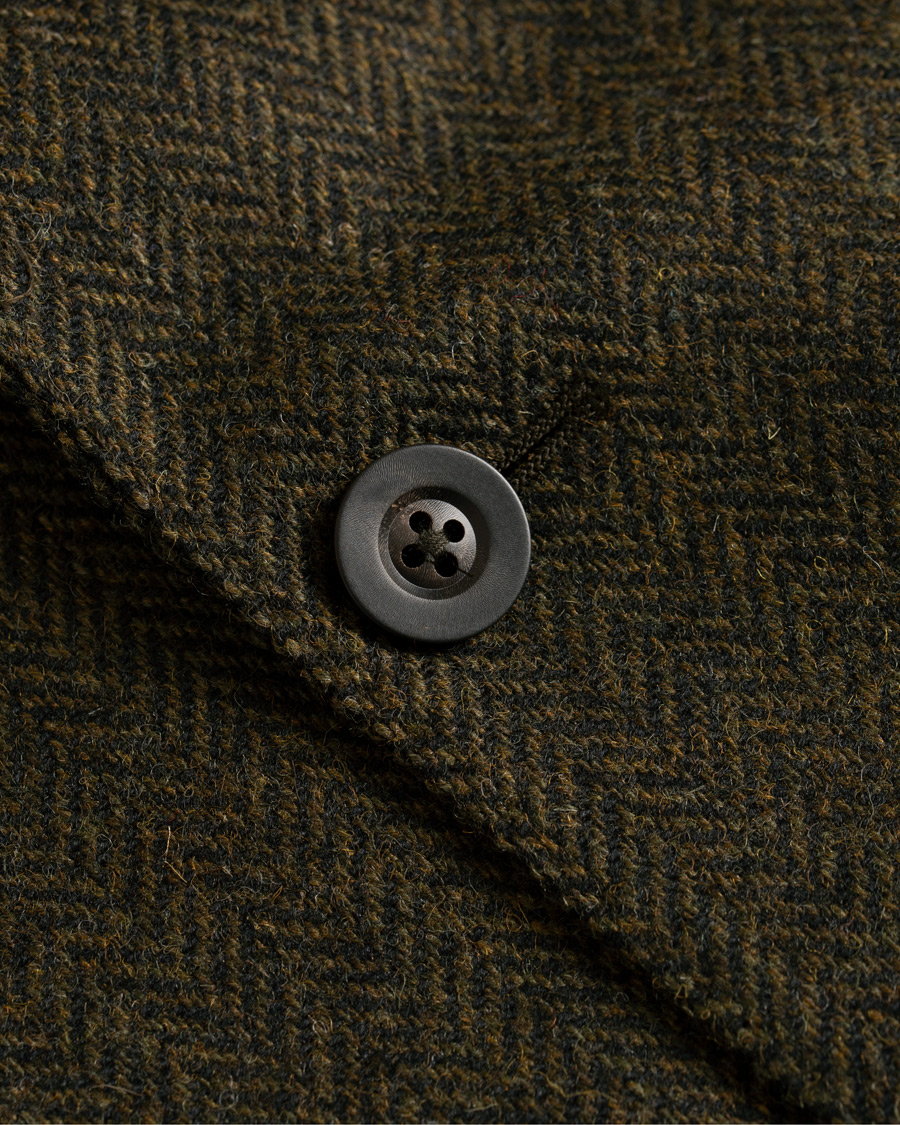 Homme | Blazers | The Gigi | Degas Single Breasted Herringbone Tweed Blazer Green