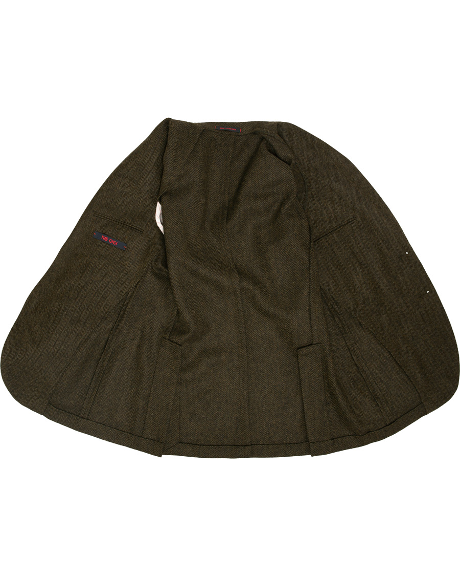 Homme | Blazers | The Gigi | Degas Single Breasted Herringbone Tweed Blazer Green