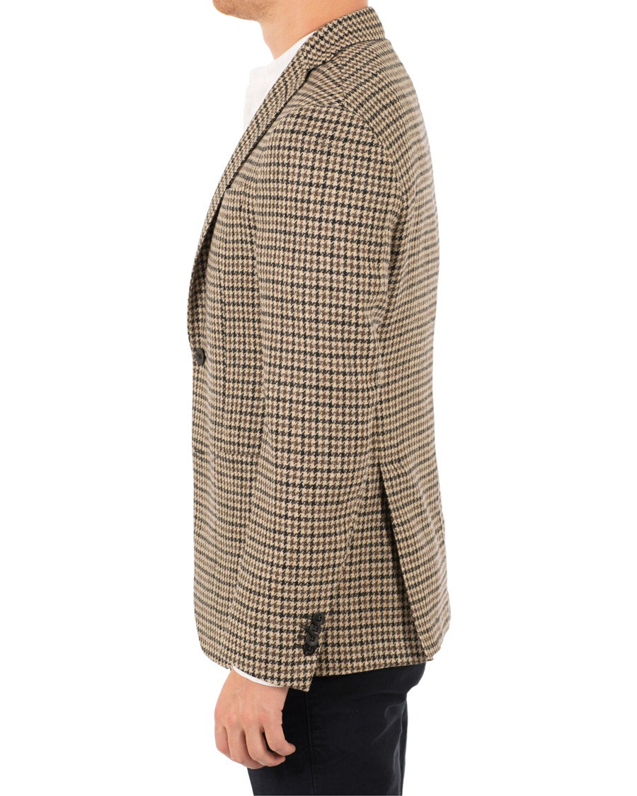 Homme | Blazers | The Gigi | Degas Single Breasted Houndstooth Tweed Blazer Brown