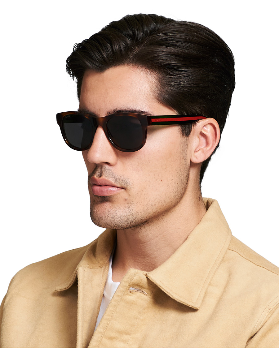 Homme | Gucci GG0003S Sunglasses Havana/Grey/Green | Gucci | GG0003S Sunglasses Havana/Grey/Green
