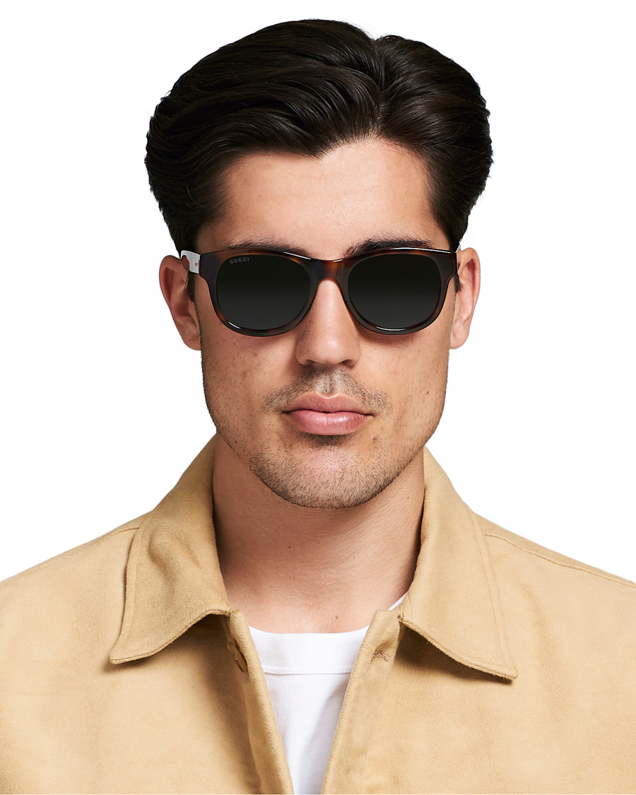 Homme | Gucci GG0003S Sunglasses Havana/Grey/Green | Gucci | GG0003S Sunglasses Havana/Grey/Green