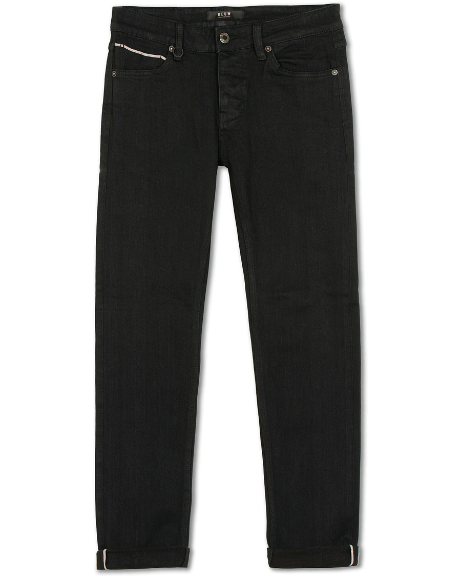 Heren | Jeans | Neuw | Iggy Skinny Stretch Jeans Black Selvedge