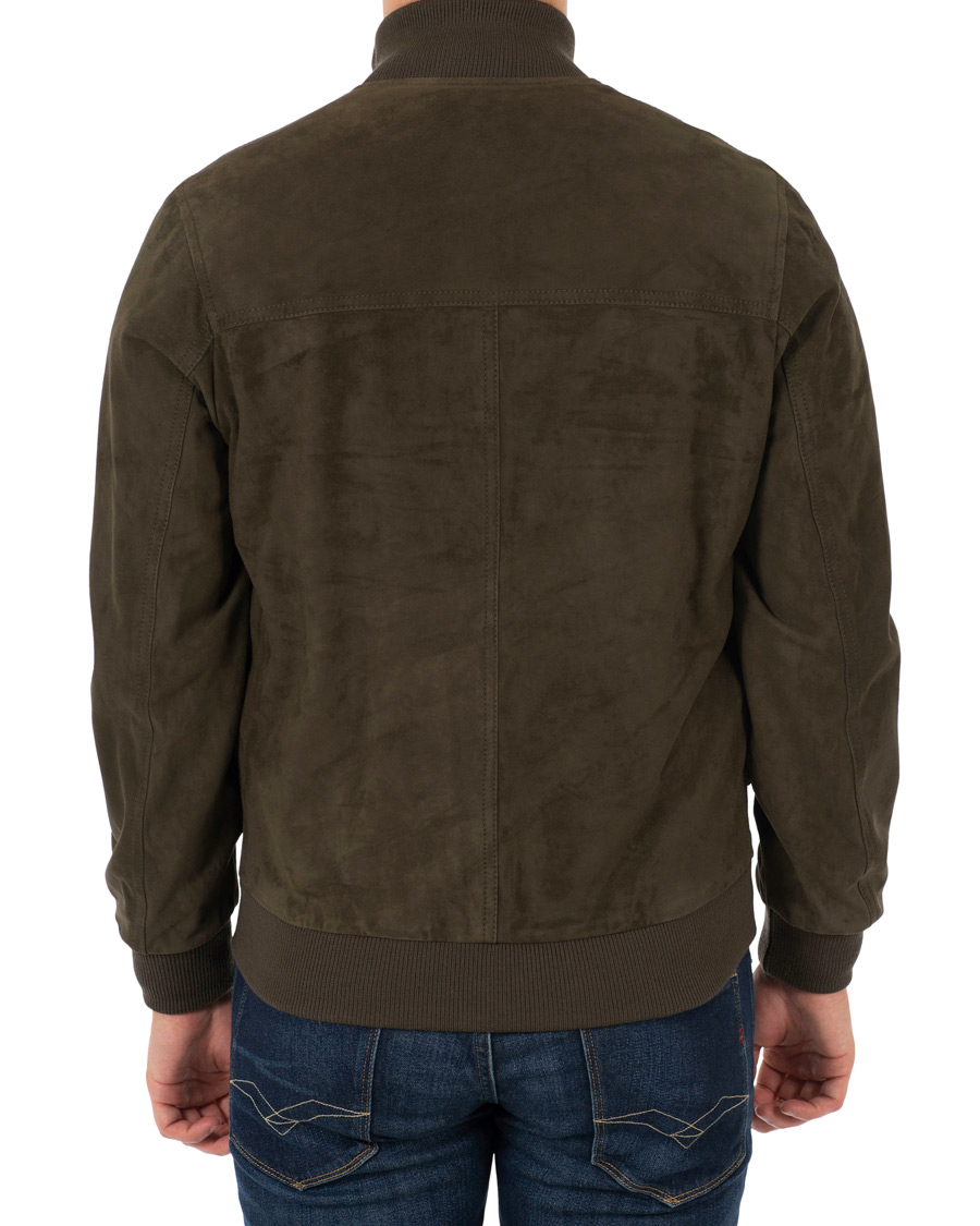 Homme | Manteaux Et Vestes | Valstar | Valstarino Suede Jacket Dark Green