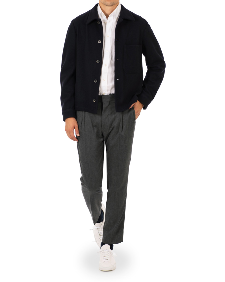 Homme | Manteaux Et Vestes | Barena | Cedro Wool Shirt Jacket Navy