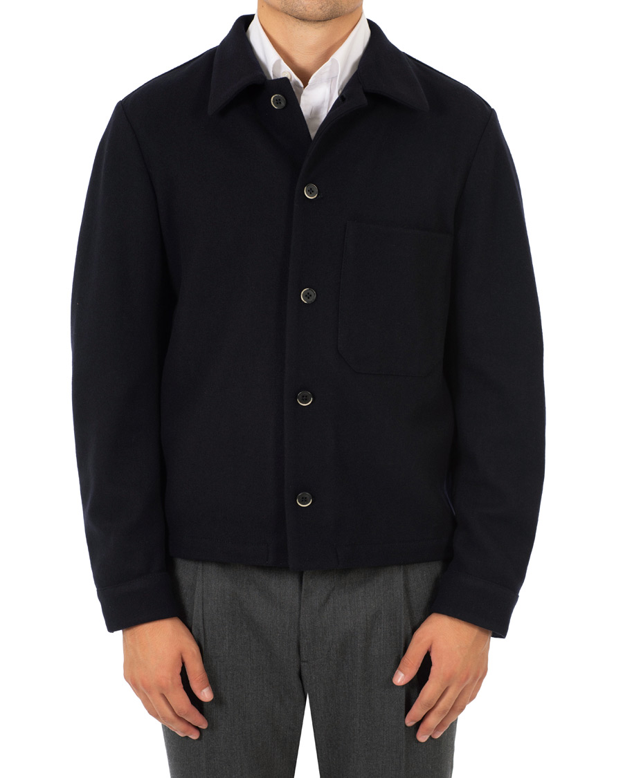 Homme | Manteaux Et Vestes | Barena | Cedro Wool Shirt Jacket Navy