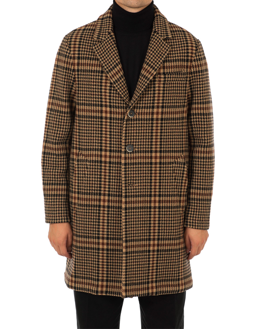 Homme | Manteaux Et Vestes | Barena | Memo Single Breasted Prince Of Wales Coat Cammello