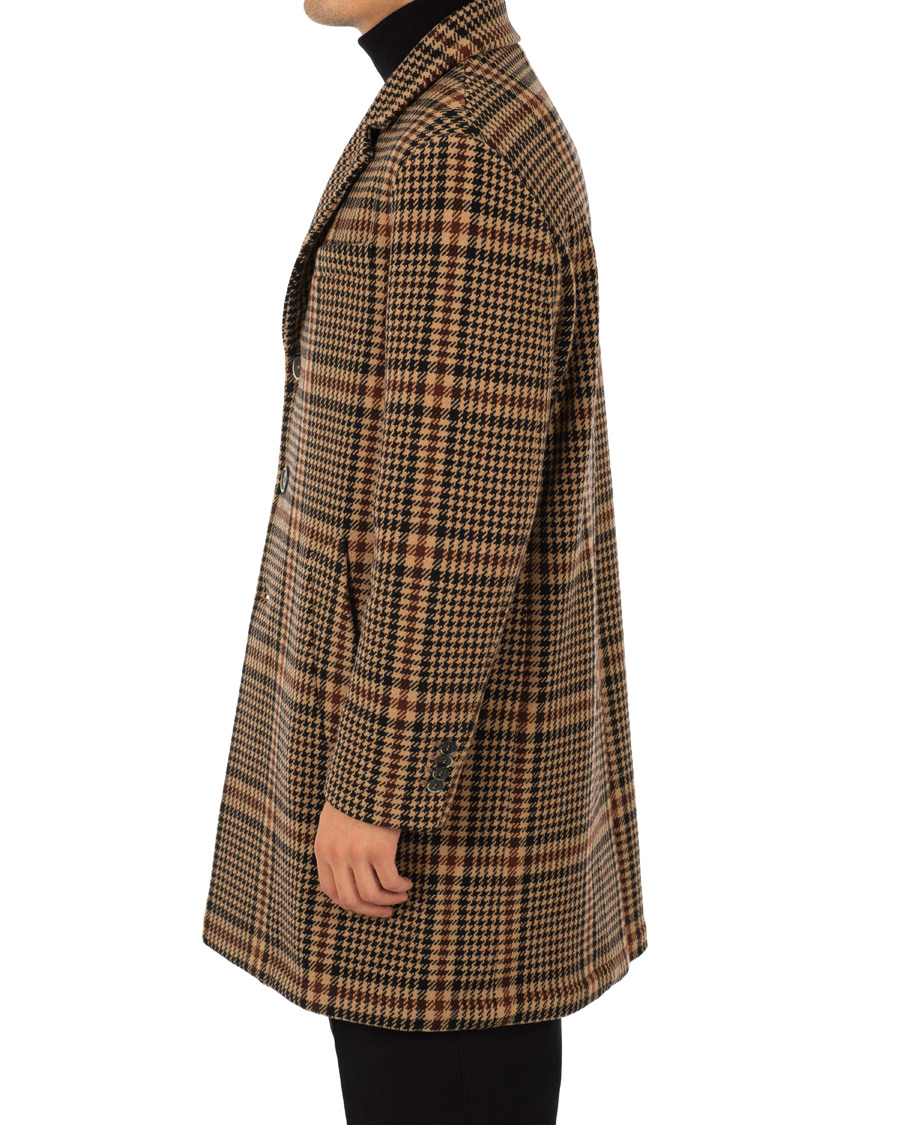 Homme | Manteaux Et Vestes | Barena | Memo Single Breasted Prince Of Wales Coat Cammello