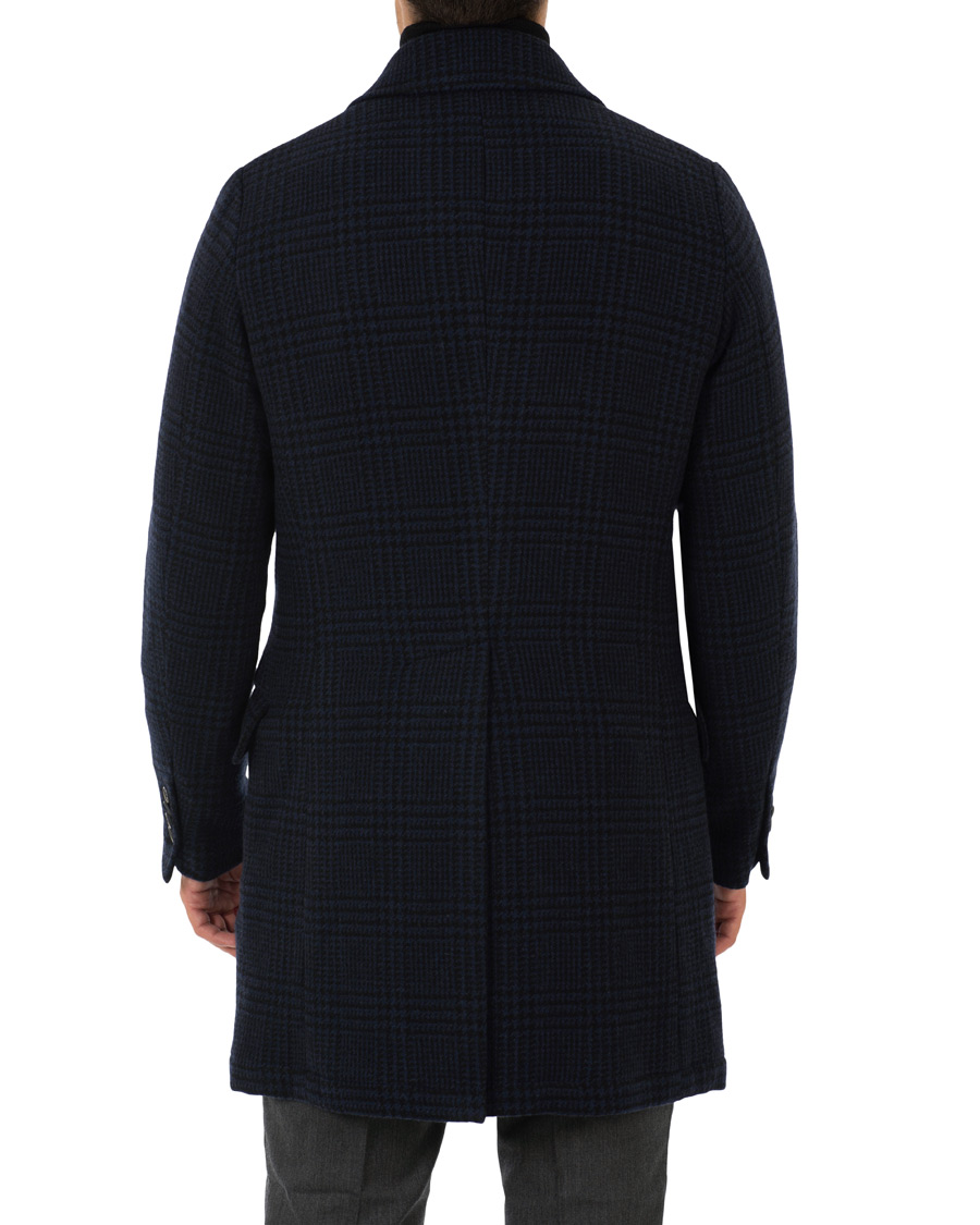 Homme | Manteaux Et Vestes | Barena | Borella Single Breasted Prince Of Wales Coat Navy