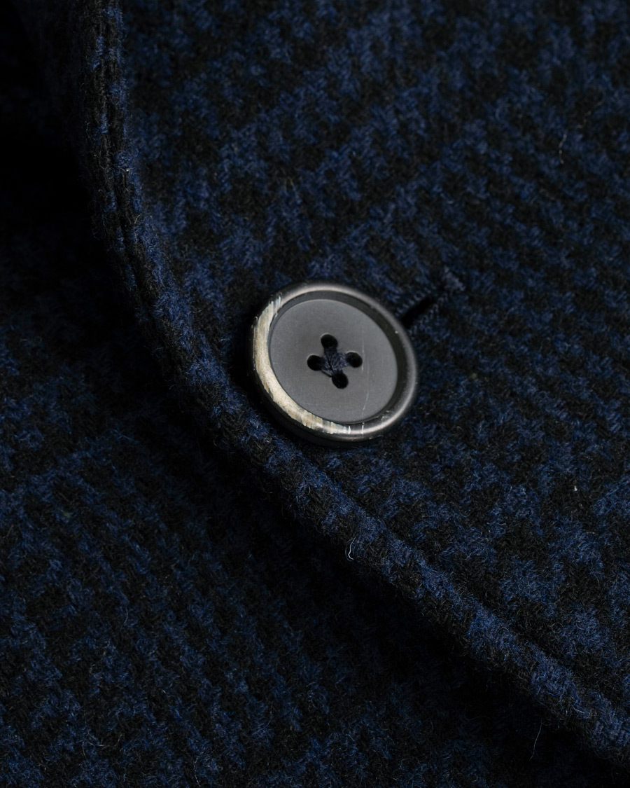 Homme | Manteaux Et Vestes | Barena | Borella Single Breasted Prince Of Wales Coat Navy