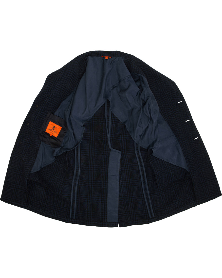 Homme | Manteaux Et Vestes | Barena | Borella Single Breasted Prince Of Wales Coat Navy
