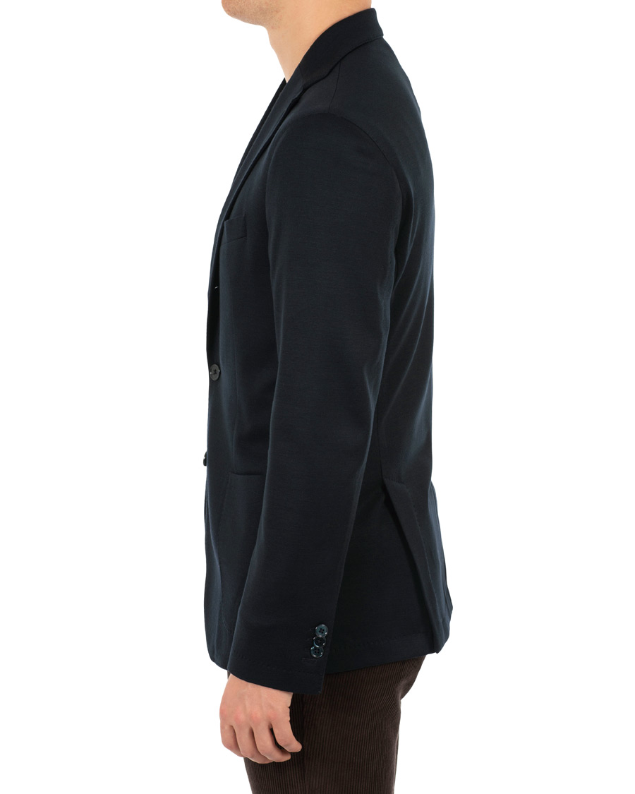 Homme | Blazers | Stenströms | Jersey Patch Pocket Blazer Navy
