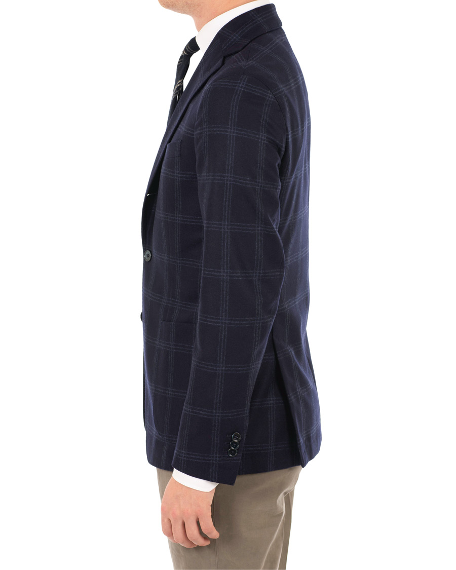 Homme | Blazers | Stenströms | Wool Glencheck Blazer Navy