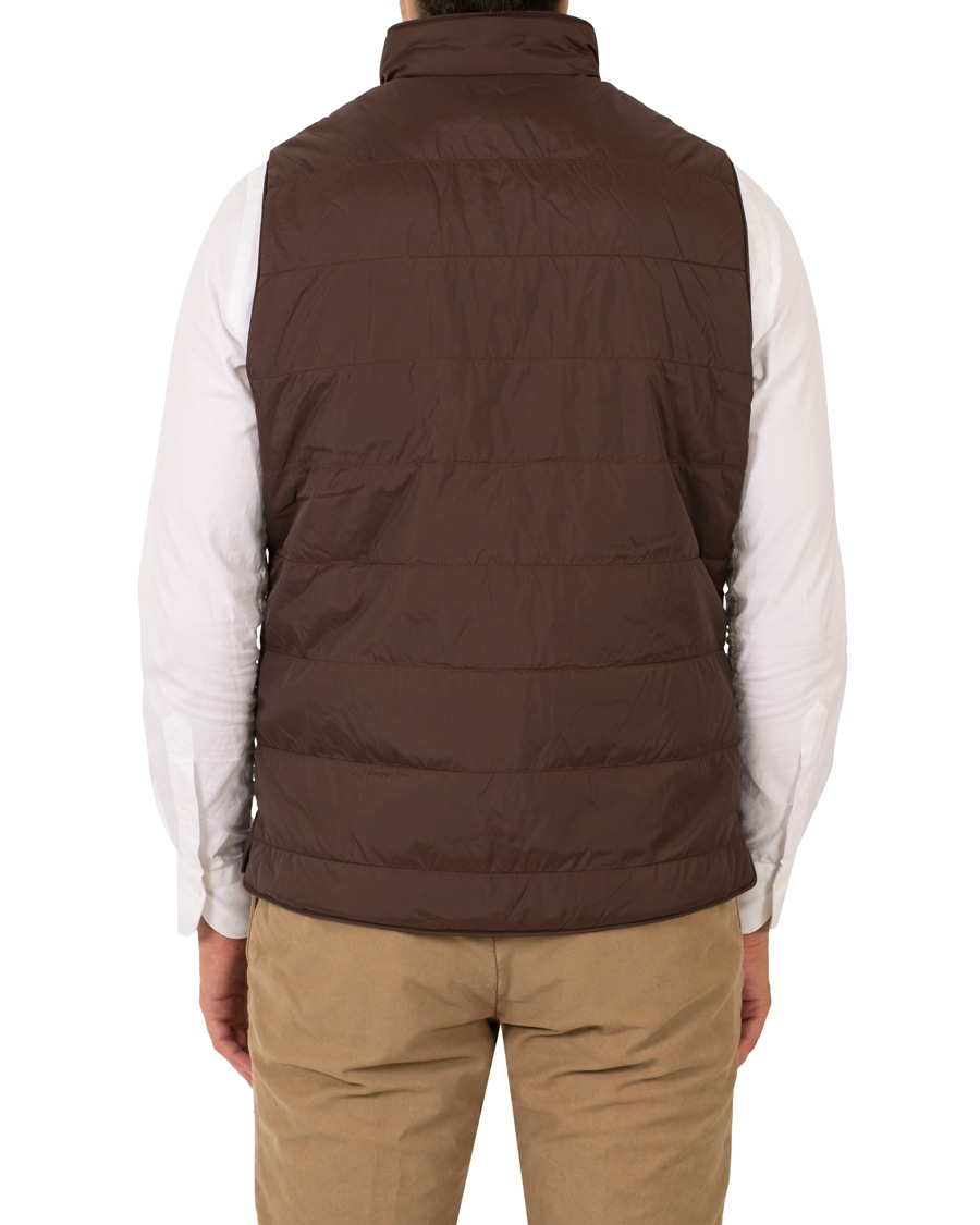 Heren | Jassen | Stenströms | Quilted Nylon Vest Brown