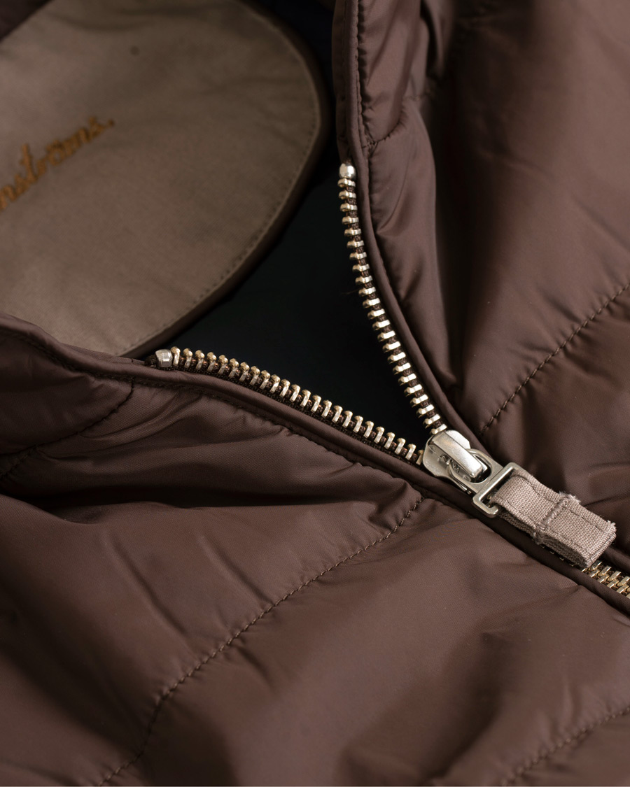 Heren | Jassen | Stenströms | Quilted Nylon Vest Brown