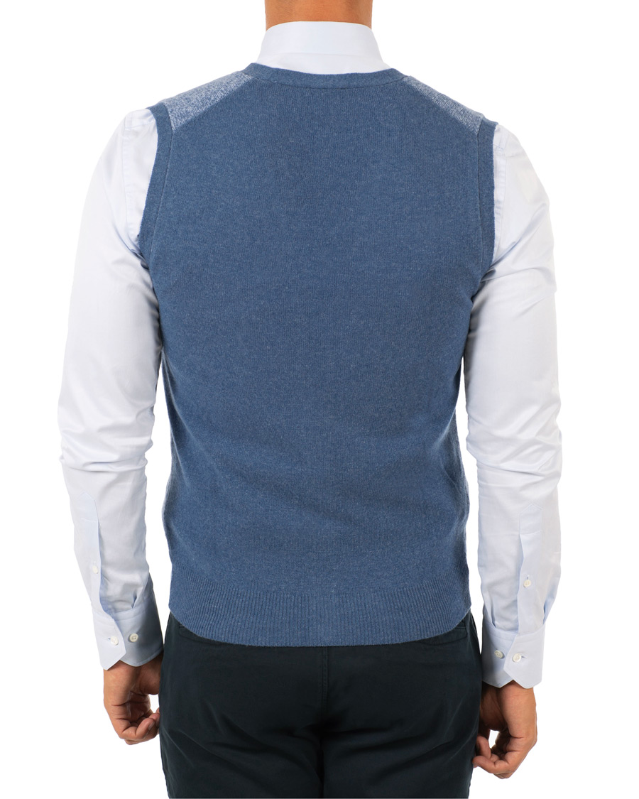 Homme | Pulls Et Tricots | Stenströms | Lambswool Vest Blue