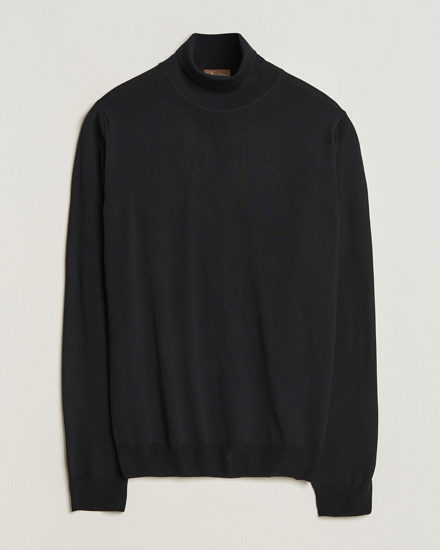 Homme | Pulls Et Tricots | Stenströms | Fine Merino Rollneck Black