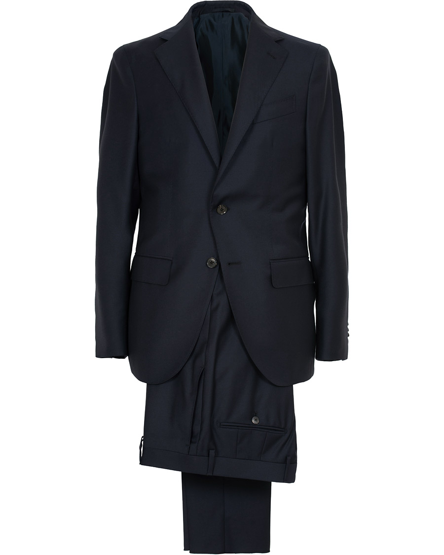 Homme | Costumes | Caruso | Aida Classic Super 130's Wool Suit Navy