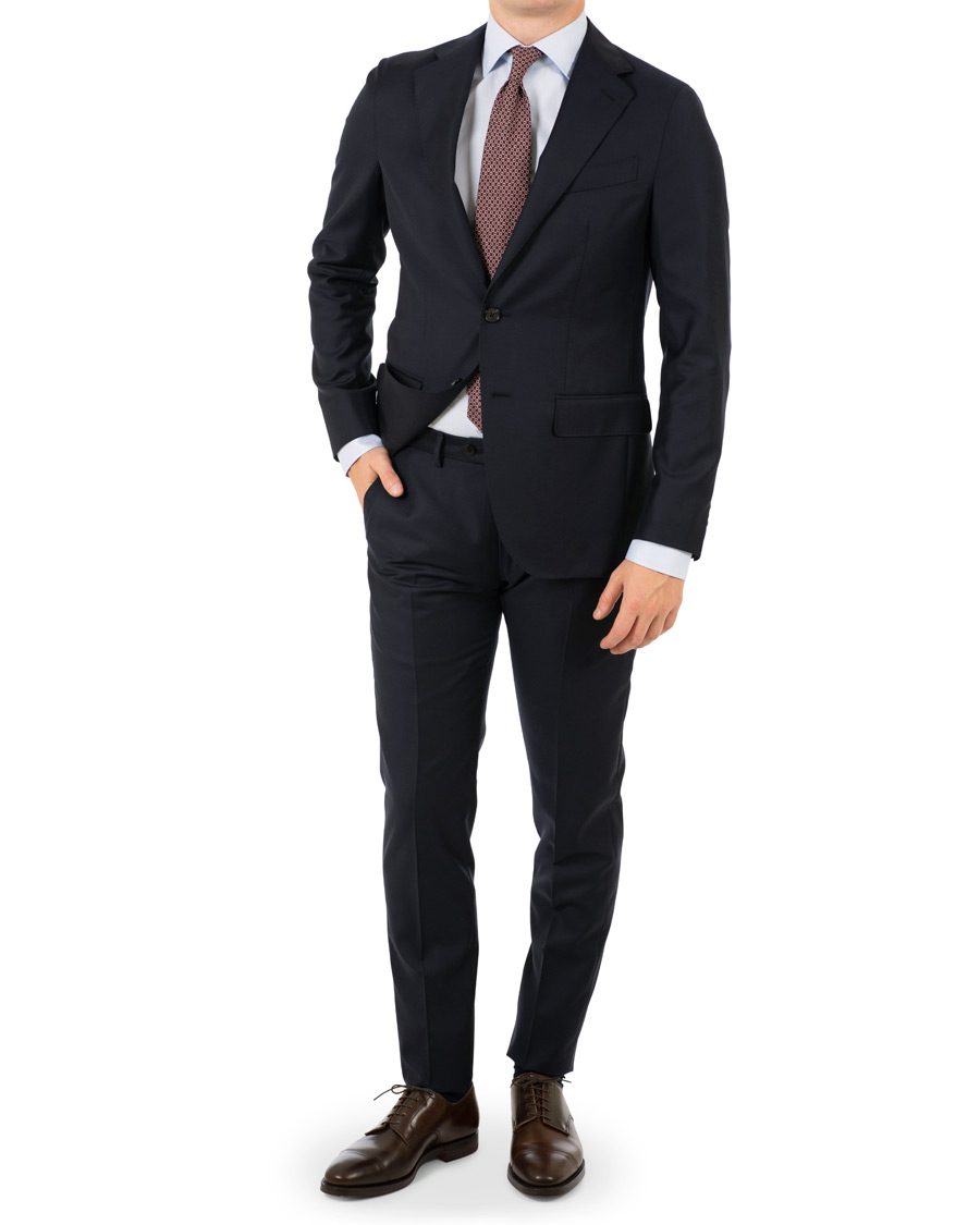 Homme | Costumes | Caruso | Aida Classic Super 130's Wool Suit Navy