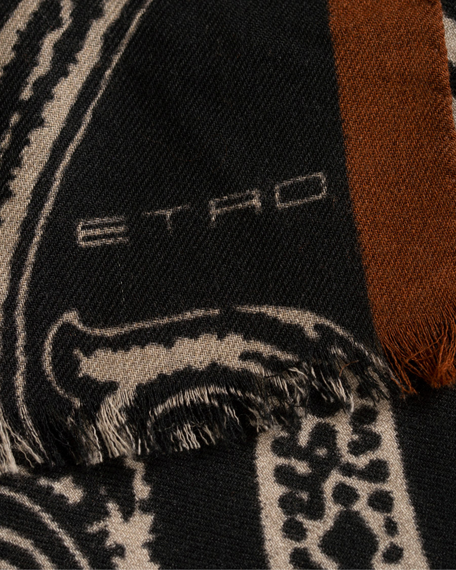 Homme | Etro Wool Printed Shaal-nur Scarf Blue | Etro | Wool Printed Shaal-nur Scarf Blue