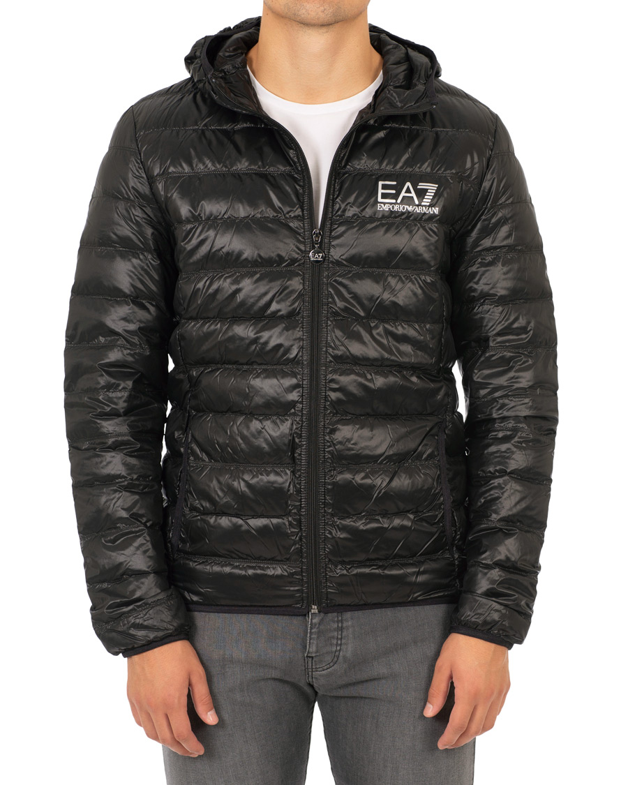 Homme | Manteaux Et Vestes | EA7 | Train Core Light Down Hoodie Jacket Black