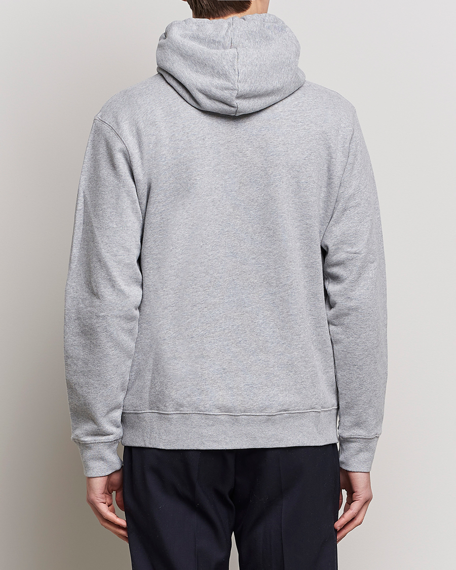 Heren | Truien | Sunspel | Loopback Hoodie Grey Melange