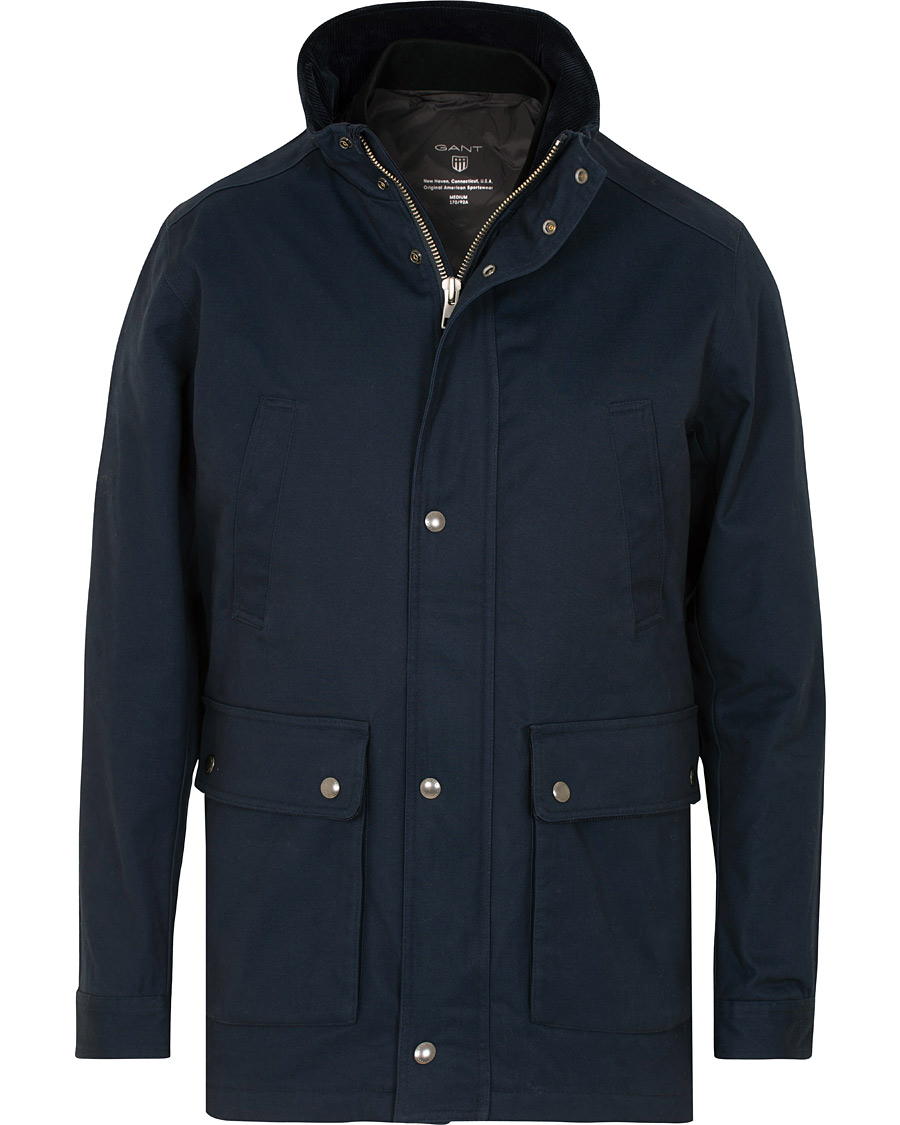 Homme | Manteaux Et Vestes | GANT | The Waxy Double Decker Jacket Marine