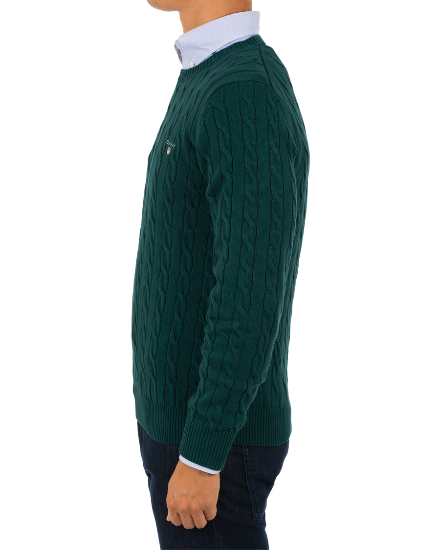 Homme | Pulls Et Tricots | GANT | Cotton Cable Crew Neck Ponderosa Pine
