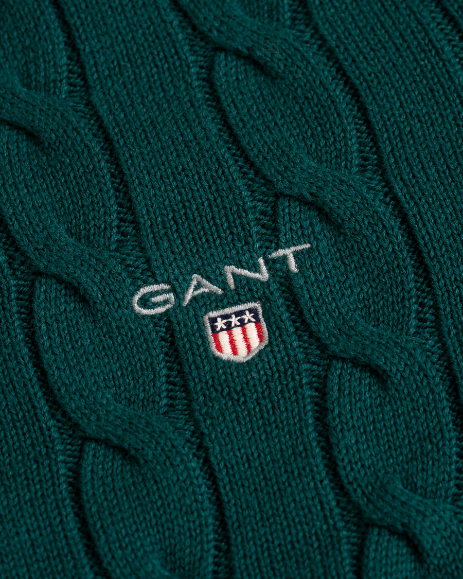 Homme | Pulls Et Tricots | GANT | Cotton Cable Crew Neck Ponderosa Pine