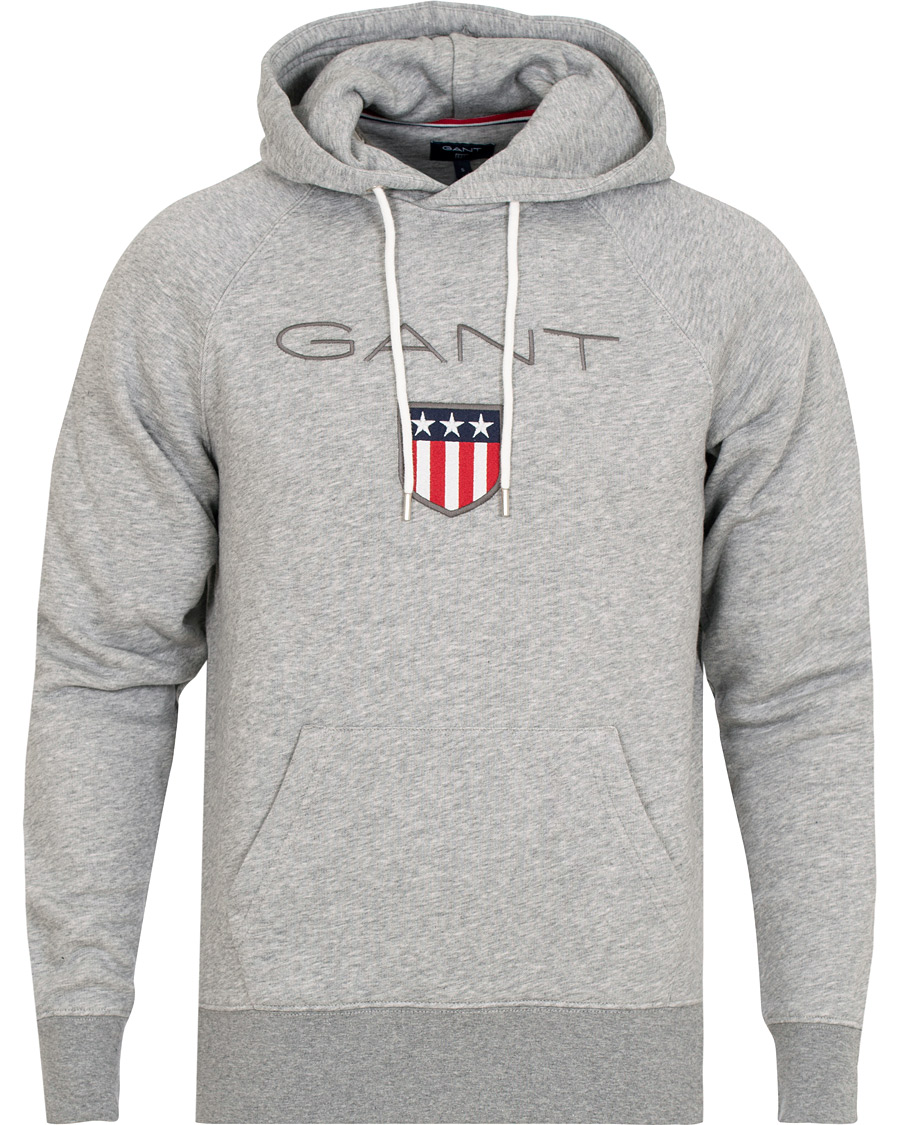 Homme | Pulls Et Tricots | GANT | Shield Hoodie Grey Melange