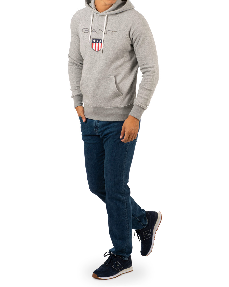 Homme | Pulls Et Tricots | GANT | Shield Hoodie Grey Melange