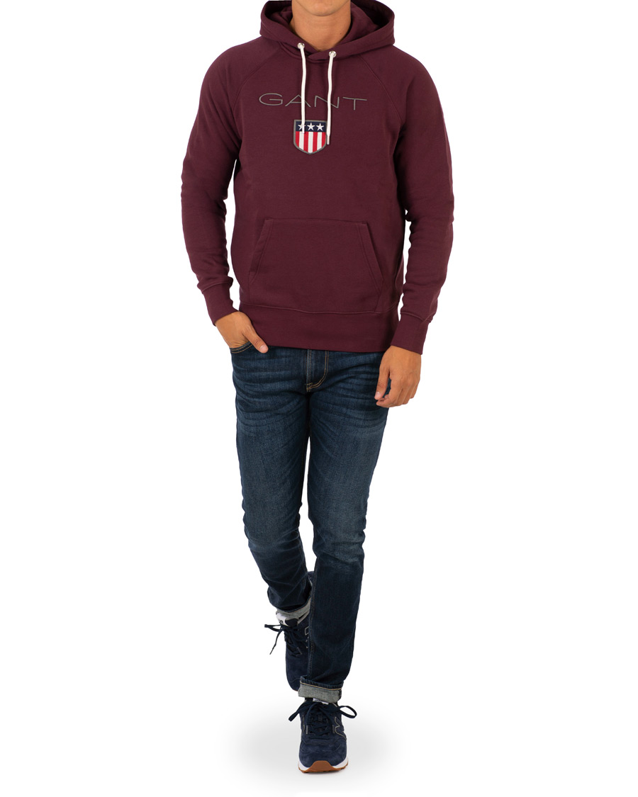 Homme | Pulls Et Tricots | GANT | Shield Hoodie Purple Fig