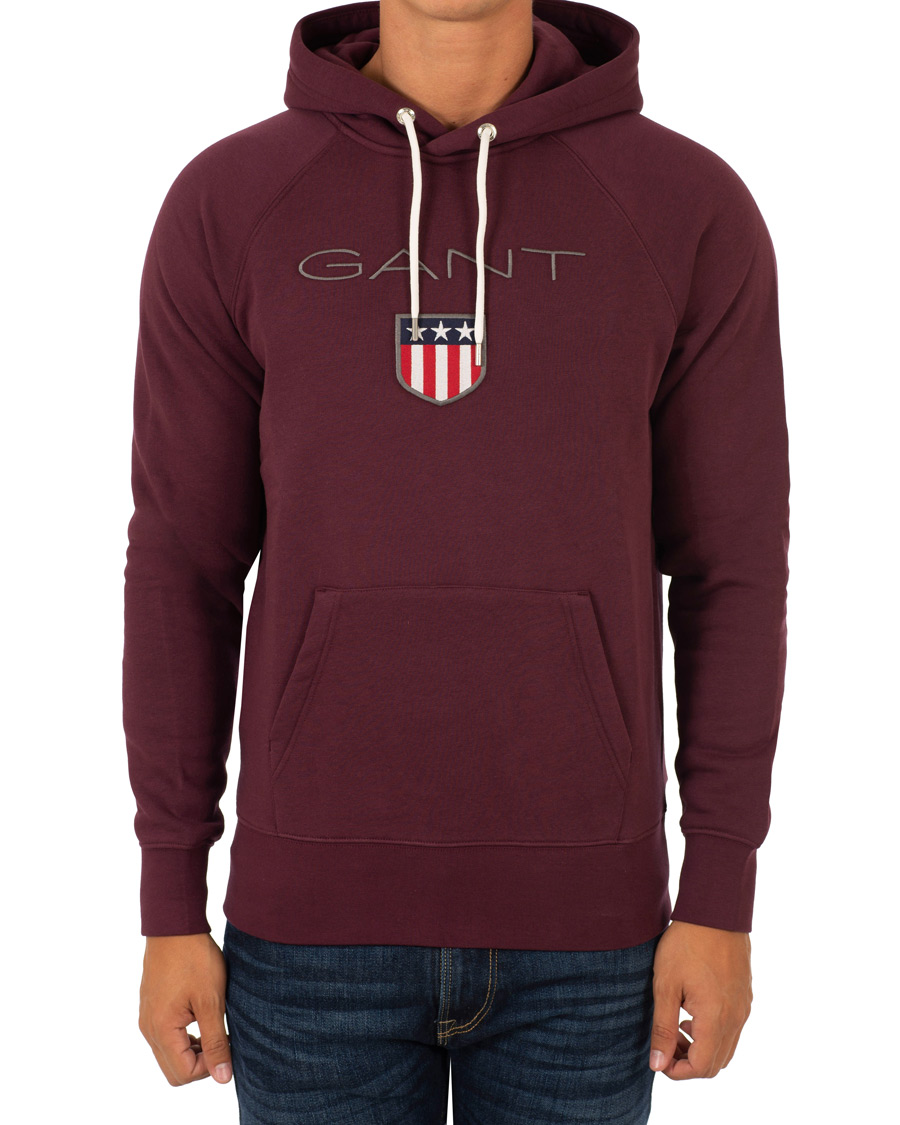 Homme | Pulls Et Tricots | GANT | Shield Hoodie Purple Fig